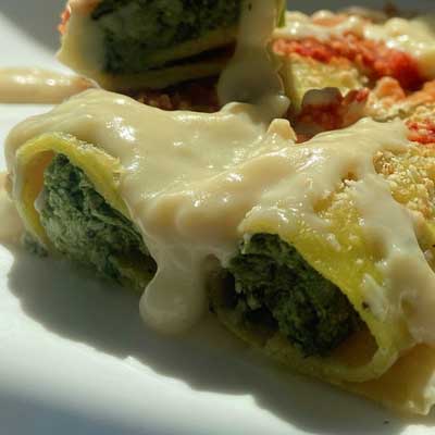 Cannelloni vegani ricotta e spinaci