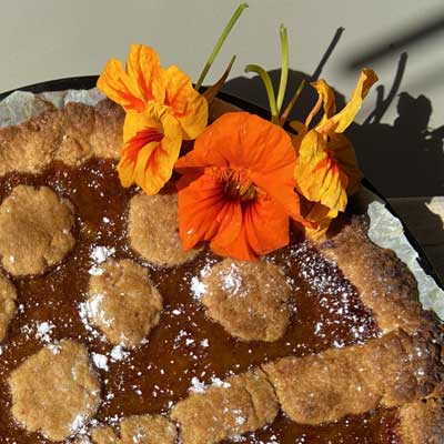 Crostata vegana con marmellata di arance